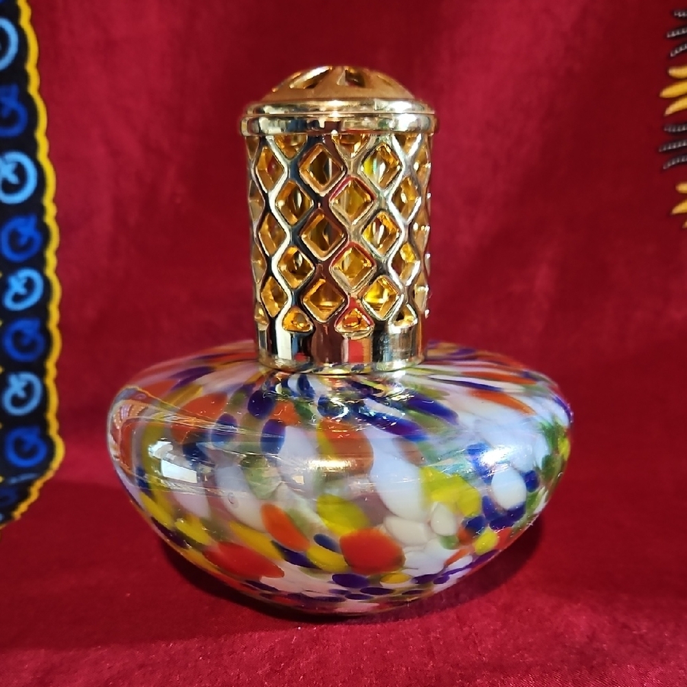 La-Tee-Da! Multicolor "Confetti" Art Glass Effusion Catalytic Fragrance Lamp
